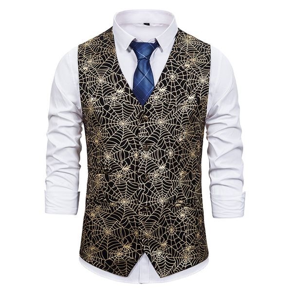

waistcoat gold steampunk suit vest men gothic victorian single breasted dress vest waistcoat men halloween nightclub cosplay, Black;white