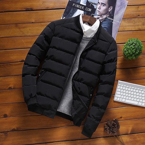 

plus size 3xl winter men pakra 2019 new fashion winter coat men coats short slim thickening warm pakras male wadded jacket black, Tan;black