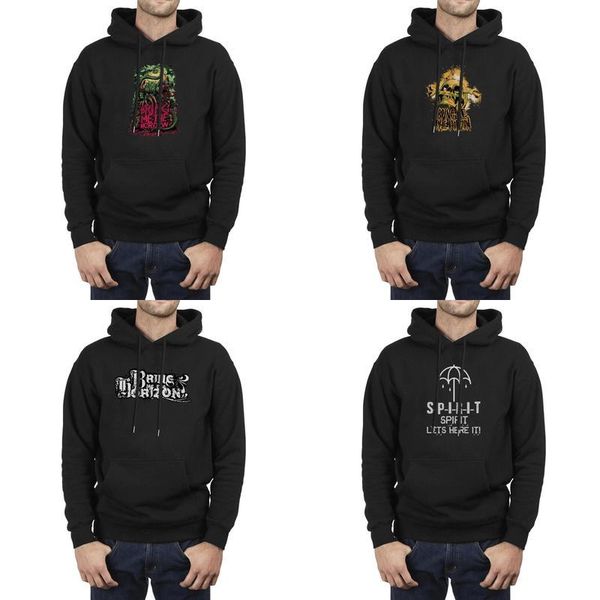 

men design printing 2015 bring me the horizon new album black fleece sweatshirt cool band thin hoodie awesome gold skulls bring me rock