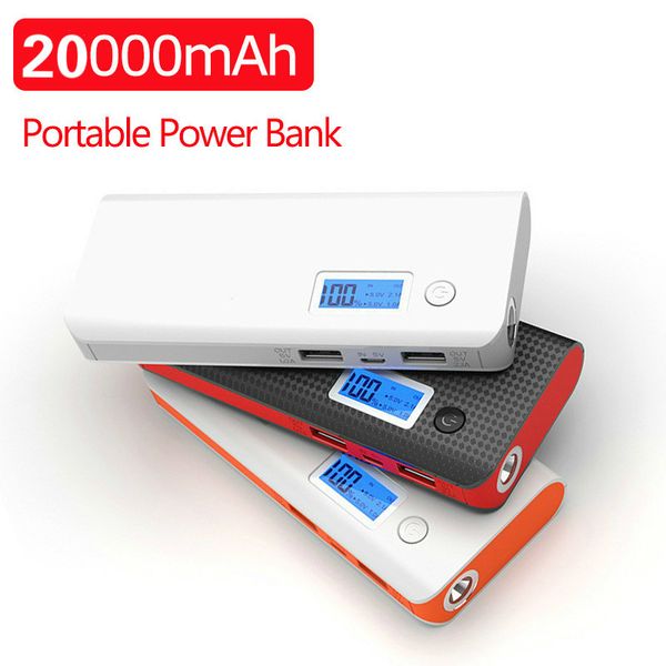 

2020 new 20000mah power bank double usb high capacity portable charger external battery poverbank for iphone samsung xiaomi