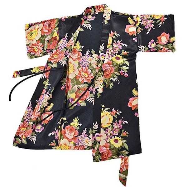 

silk floral cotton collared sleepwear children baby girls kid pajamas, Blue;red