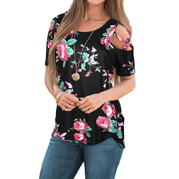 

shirt for women floral print short sleeve tank elegant fashion shirt blouse blusas femininas de verÃ£o 2019#jy, White