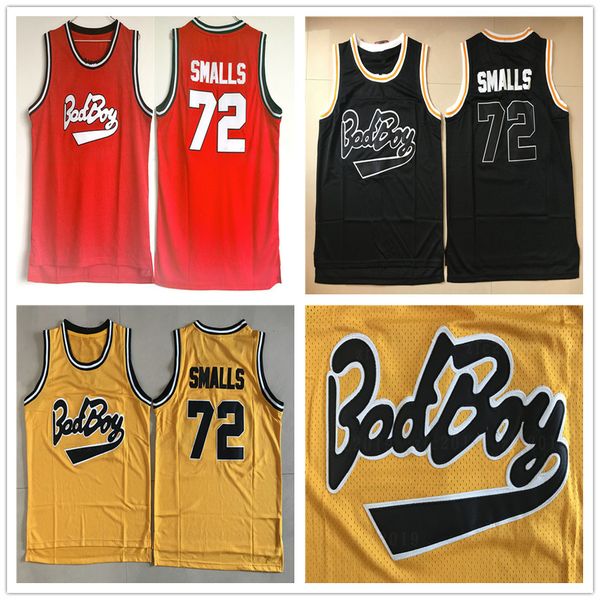 

мужская одежда # 72 biggie smalls jerseys notorious b.i.g. bad boy баскетбол джерси красные черные желтые спортивные рубашки по продажам нап, Black
