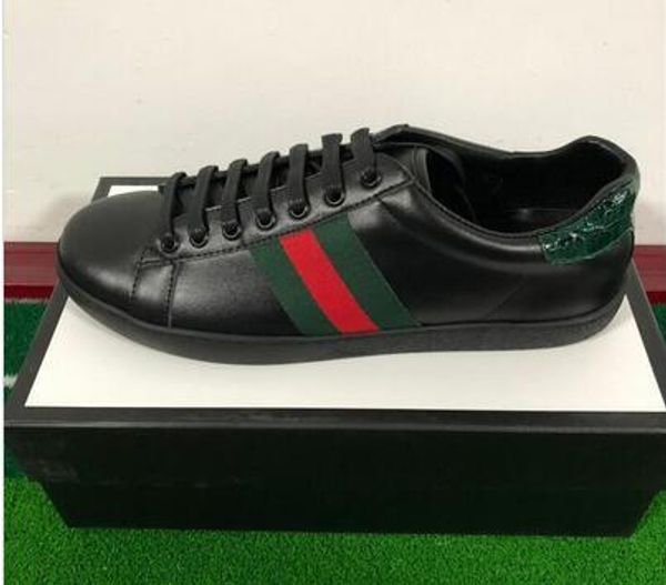 

Wholesale Sneakers Ace Red Bottom Famous Brand Luxury Designer Brand Sneaker Mens Leather Casual Shoes Embroidery Sneak Size 34-46