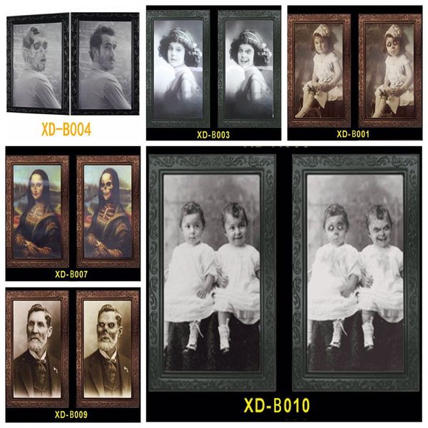 

3d ghost p frame horror pictures frames changing face ghost halloween party decoration halloween bar home decoration prop vt0554