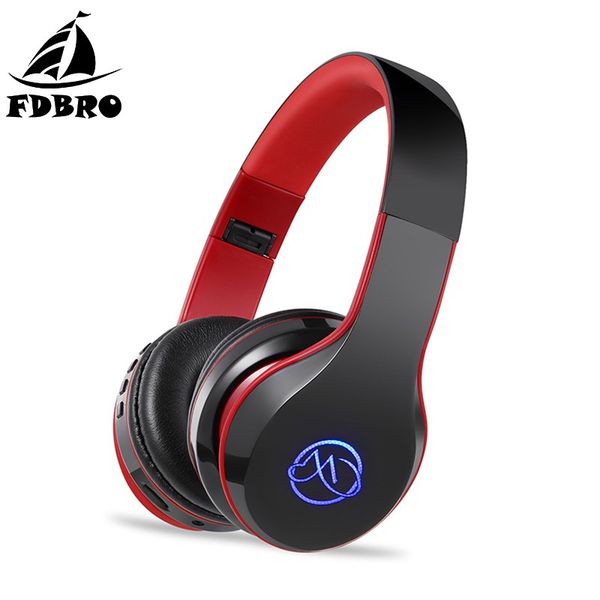 

fdbro bh7 bluetooth наушники hifi стерео бас беспроводная гарнитура светодиодные светящиеся складной спортивные наушники с микрофоном наушни