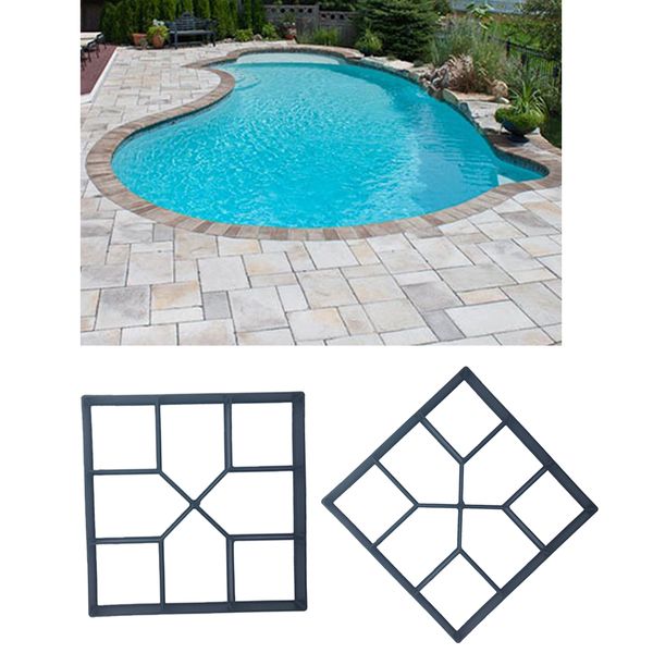 

2 pieces diy walk maker concrete stepping stone mold garden stone mold 40cm