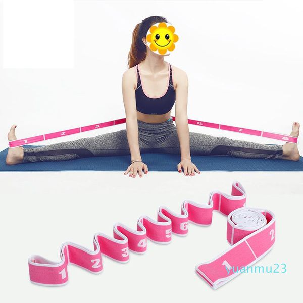 Atacado-Yoga puxar pulseira cinto poliéster látex elástico latin dança alongamento banda loop yoga pilates ginásio fitness exercício de resistência exercício faixas