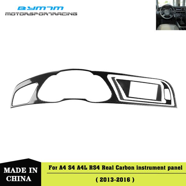 

carbon fiber instrument panel cluster meter dashboard trim for audi a4 s4 rs4