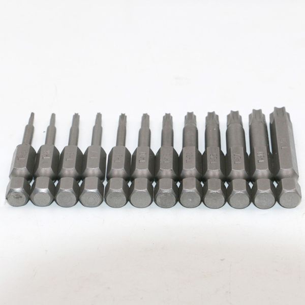 

12 sets hollow perforated hole in the batch plum billet die 1/4 hexagonal handle chrome vanadium alloy steel