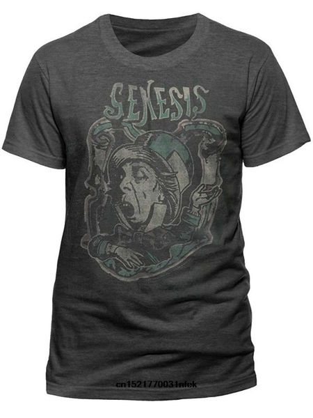 

men t shirt genesis mad hatter vintage rock band tony banks funny t-shirt novelty tshirt women, White;black
