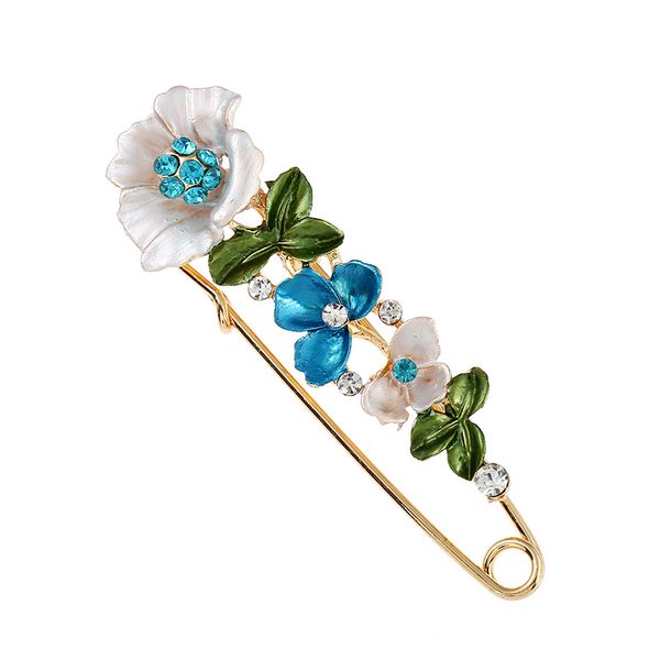 

wholesale-brooch explosive cloisonne brooch creative new high-end flower brooch, Gray