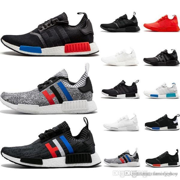

nmd r1 running shoes primeknit classic og triple black white red running shoes men women beige runner sports sneaker shoe eur 36-45