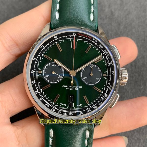 

gf premier b01 chronograph 42 british racing green dial ab0118a11l1x1 eta a7750 chronograph automatic mens watch steel case sport watches, Slivery;brown