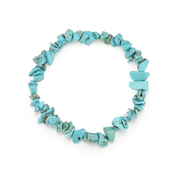 

trendy prayer beaded bracelets 2019 irregular turquoises stone elastic rope stretch bracelets for women men christmas gifts, Black