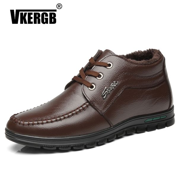 

vkergb ankle snow boots winter shoes men black hiking 2018 warm snow boots casual men shoes winter leather shoe
