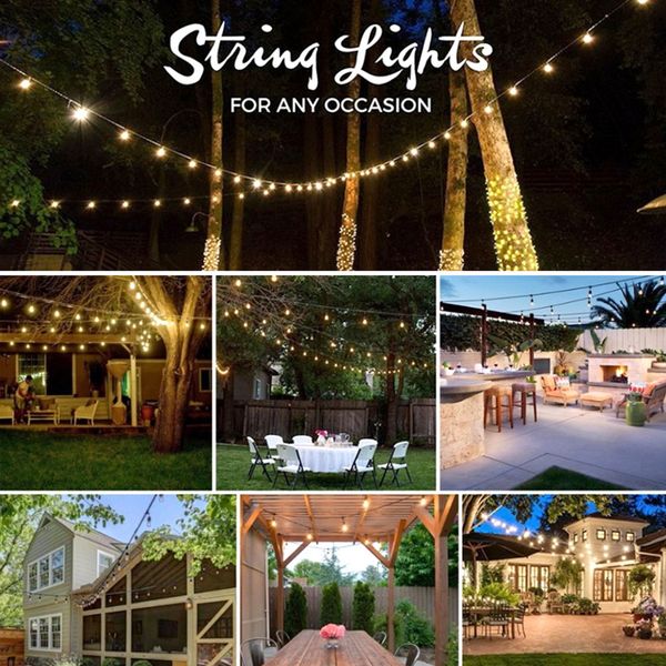 

сша фондовая 18 футов 25 светодиодных прозрачных серебряных лампочек с двумя лампочками