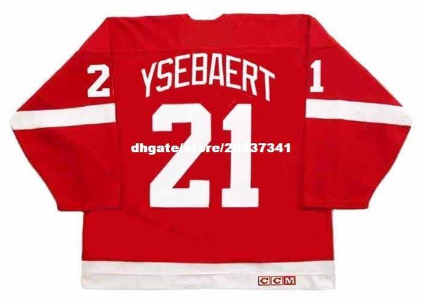 

wholesale mens paul ysebaert detroit red wings 1991 ccm vintage retro hockey jersey, Black;red