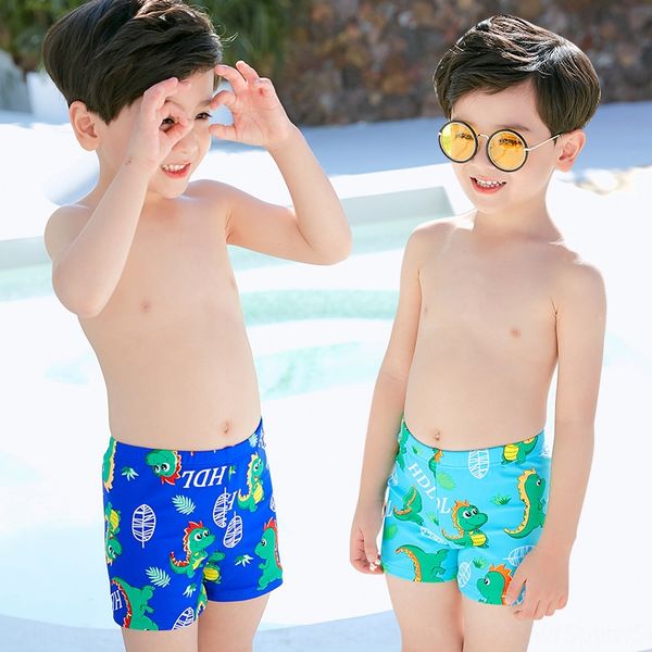 

cvz4r boy's swimsuit cap trunks flat with rope children's swimming trunks cute dinosaur cartoon children's spring swimsuit wi, Black