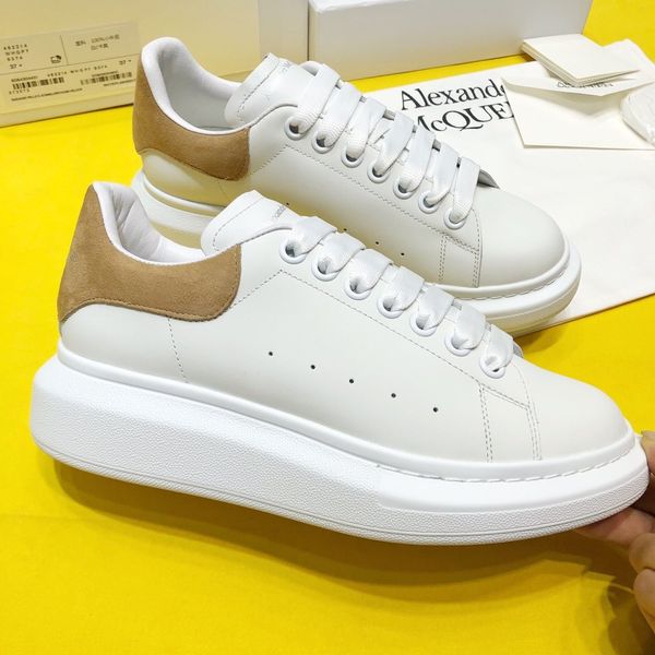 

platform men's and women's shoes wild vintage luxury white shoes star thick bottom leather reflective sneakers 14, Black