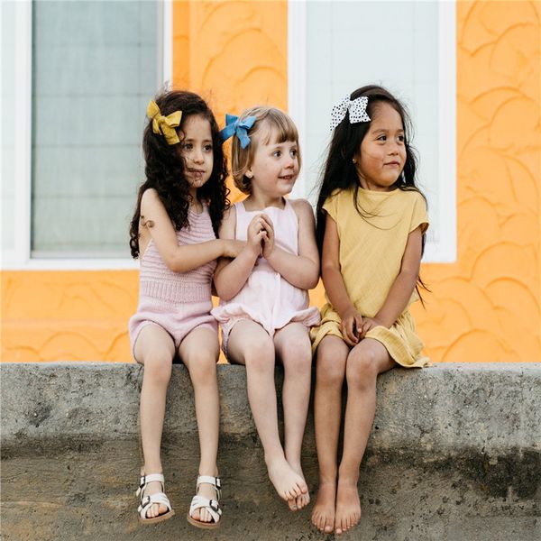 Baby Girls Lovely Bohemian Style Bow BB Hair Clips Headwear Children Hairpins