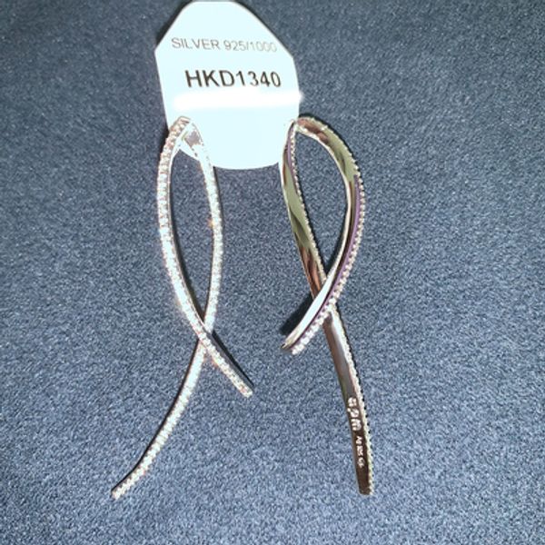 

wholesale-silver simplicity curve earrings, Golden