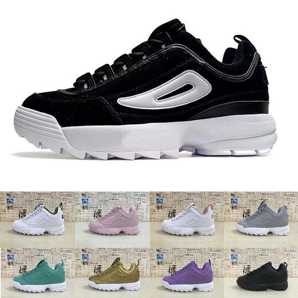 

Disruptors File II 2 Running Shoes For Womens Men Triple white Black Grey Pink Special Section Sports Designer Sneaker Eur 36-44
