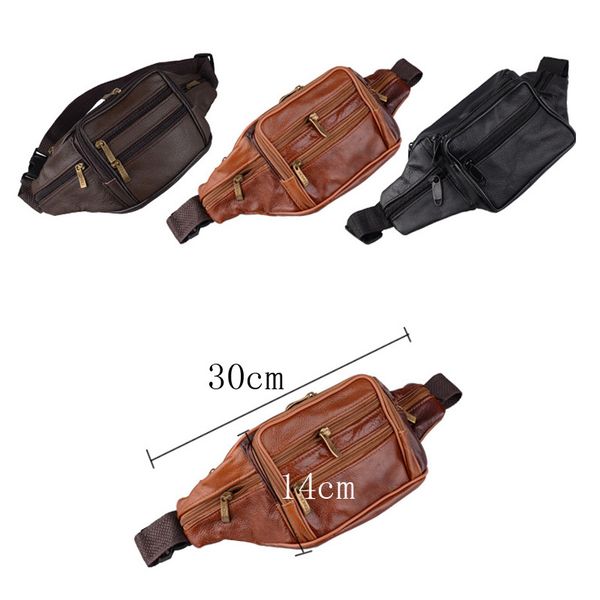 

2019 new pu leather men's waist bag fashion personality men's waist bag
