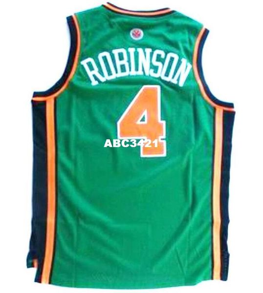 

men #4 nate robinson green white blue mesh fabric full embroidery college jersey size s-4xl or custom any name or number college jersey, Red;gray