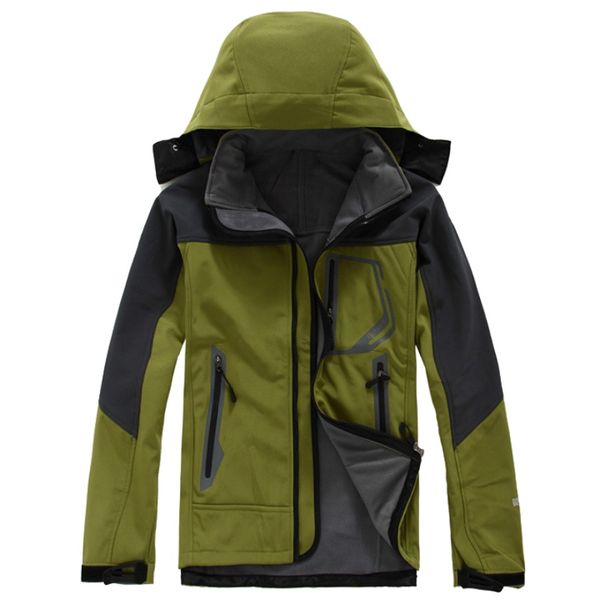 

new arrival outdoor hiking men's winter jacket fleece thermal trekking softshell waterproof sportswear, Blue;black