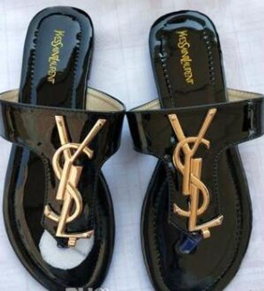 

new 2019 mkbrand women sandals big size 35-42 shoes luxury slide summer fashion wide flat slippery with thick sandals, Black;brown
