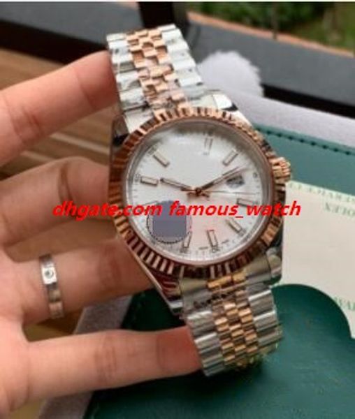 

elling 11 style men watch black dial 126333 126334 41mm automatic gold silver stainless steel bracelet luxury watch, Slivery;brown