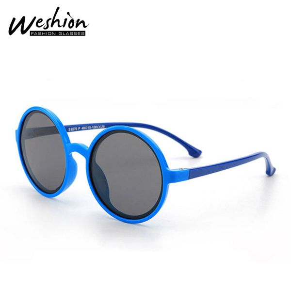 

juniors kids sunglasses polarized round youth boy girls children sun glasses 4-15 flexible tr90 retro eyeglasses uv400 2020 new, Blue
