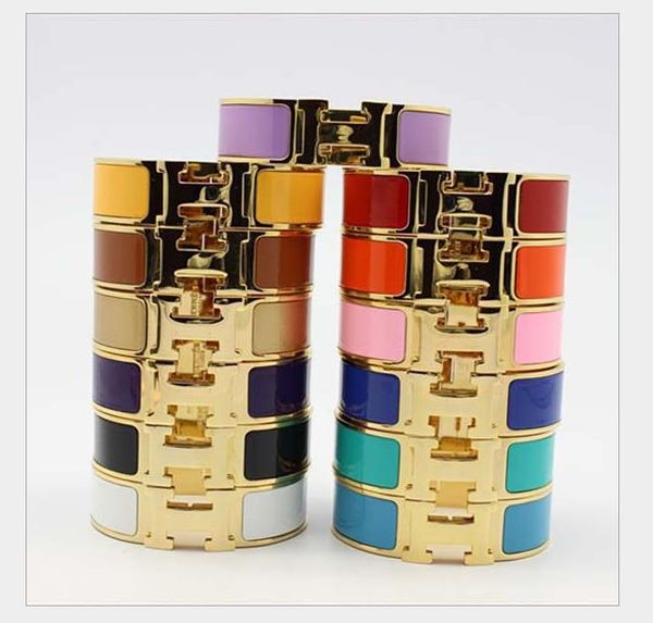 

2019 18mm fashion titanium steel 18k gold bracelet for men and women, Golden;silver