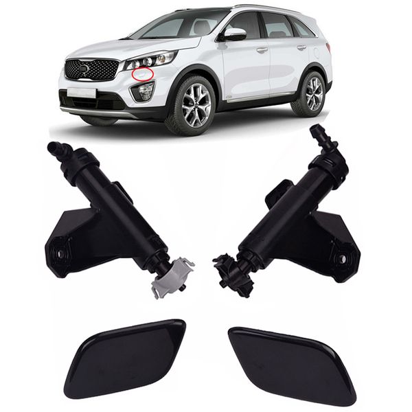 

capqx for kia sorento front bumper headlamp headlight washer nozzle washer jet nozzle pump & cover 2015 2016 2017 oem#98681c5000