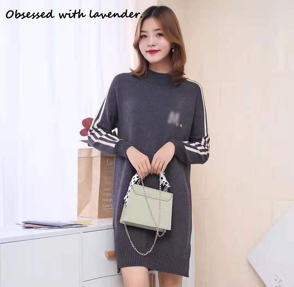 

obsessed with lavender.new fashion sweater, casual, striped stitching, 6 colors, simple and generous, White;black