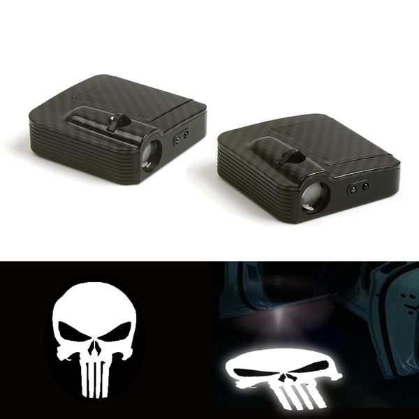 

2x car door welcome lights for punisher accessories logo projector led lamp
