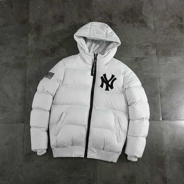 

men coat winter down parkas mens fashion solid color letter printed embroidery coat casual sport down parkas, Black