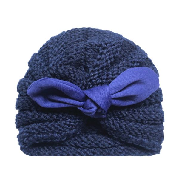 

fashion new bebe donut hat newborn cap with bowknot elastic knitted beanie cap infant turban hats 1 pc