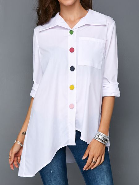 

women blouses for women plus size womens shirt botton womens blouse long sleeve summer fashion woman blouses long sleeve 2019, White