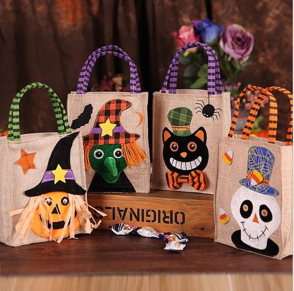 

nicegift colorful halloween candy bag gift bags pumpkin trick package sacks party gift for kids event party supplies decor 4 styles