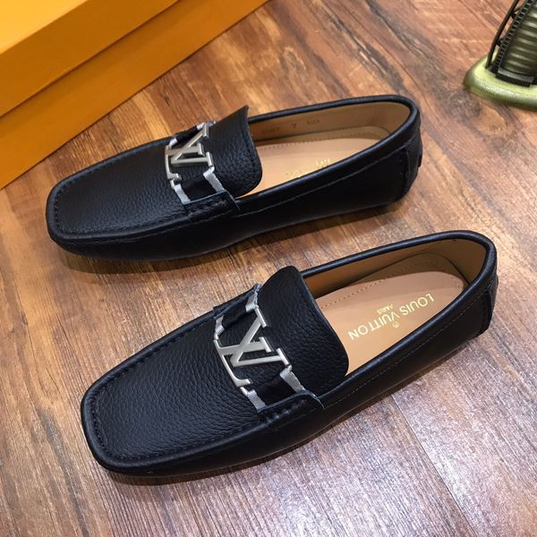 

new men fashion luxury sports shoes real leather low help flat metal button peas shoes casual platform shoes big size 11, Black