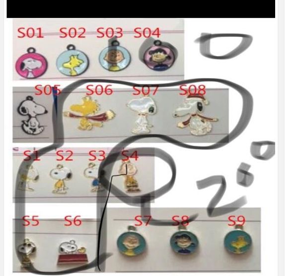 

lot 1000pcs popular cartoon japanese anime dogs mix necklace key chain earrings metal charm pendants jewelry making s-001, Bronze;silver