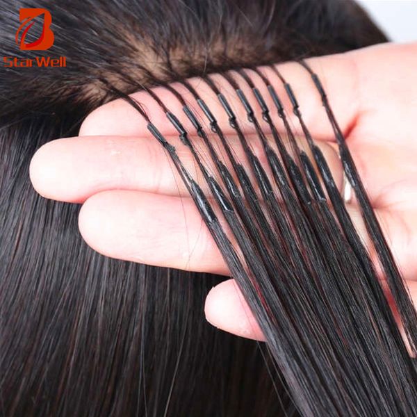 

6d hair extensions 9a grade human hair extensions can be permed and dyed and reused simple to handle fast to install, Black