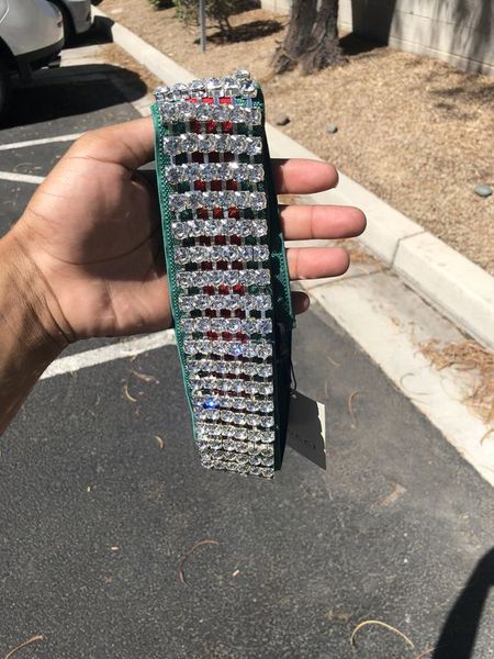 

brand elastic heaband hair bands for women and men brand full rhinestone green and blue crystal headbands headwraps bandanas gifts, Silver