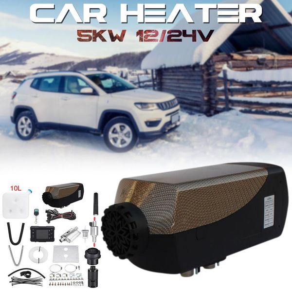 

car heater 5kw 12v/24v air diesels heater parking with remote control lcd monitor for rv, motorhome trailer, trucks, boat