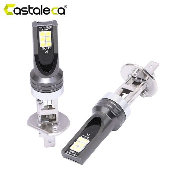 

castaleca 1 pair h1 led car lights 6500k led h4 h7 h1 h3 9005 9006 fog light bulb day running light car headlight car-styling