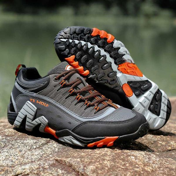 

couple outdoor hiking shoes men waterproof breathable hunting trekking shoes brand genuine leather sport climbing sneakers