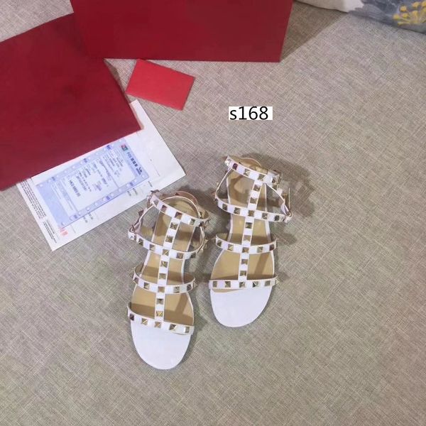 

rainbow color gladiator sandals women rivets flip flops t strap-sandals ankle belt roman shoes, Black