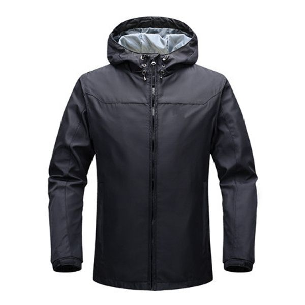 

outdoor windrunner with zipper windcheater men clothing new designer long sleeve brand men jacket coat autumn sports plus size qsl 198122, Black